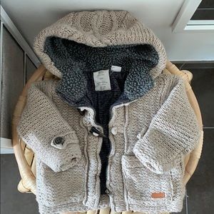 Zara baby unisex hoodie zip up sweater jacket